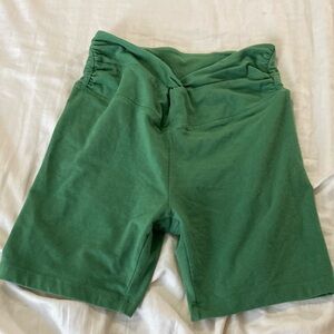 PINK Victoria's Secret Green Bike Shorts Elastic Waist